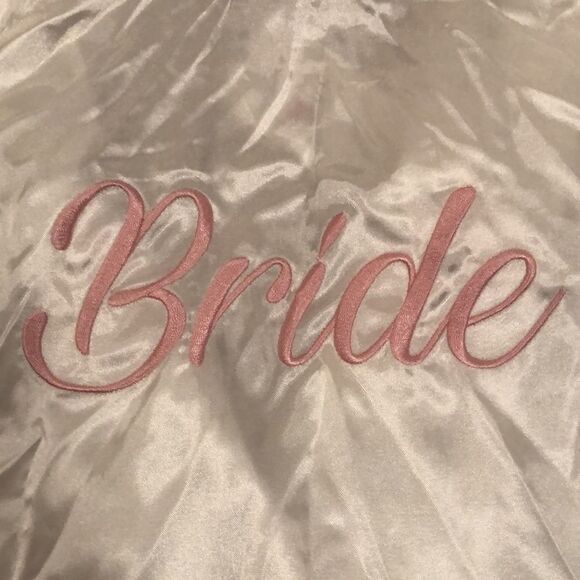 New Weekend Edition “Bride” Pajama Silky Top size small - Picture 2 of 7